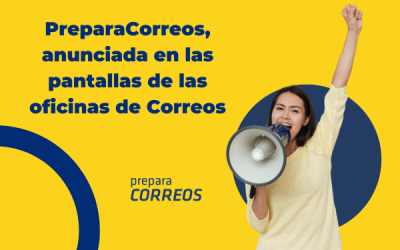 Publicidad en las pantallas de las oficinas de Correos